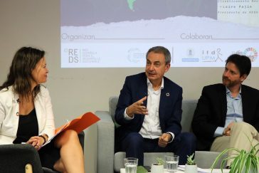 Leire Pajín, Rodríguez Zapatero y Julio Lumbreras